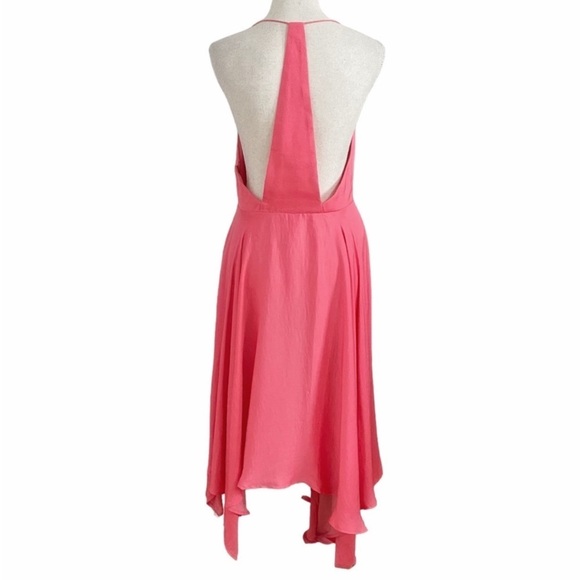 Urban Outfitters Kimchi Blue Women’s Size 2 Coral Midi Dress Handkerchief - Picture 3 of 8